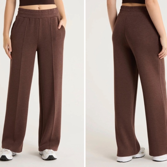 Varley Wide-Leg Pant DoubleSoft® Coffee Bean Marl • Size S (30″ inseam) • NWT - Picture 4 of 11